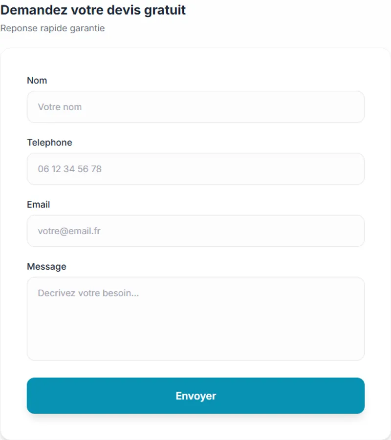 Formulaire de contact