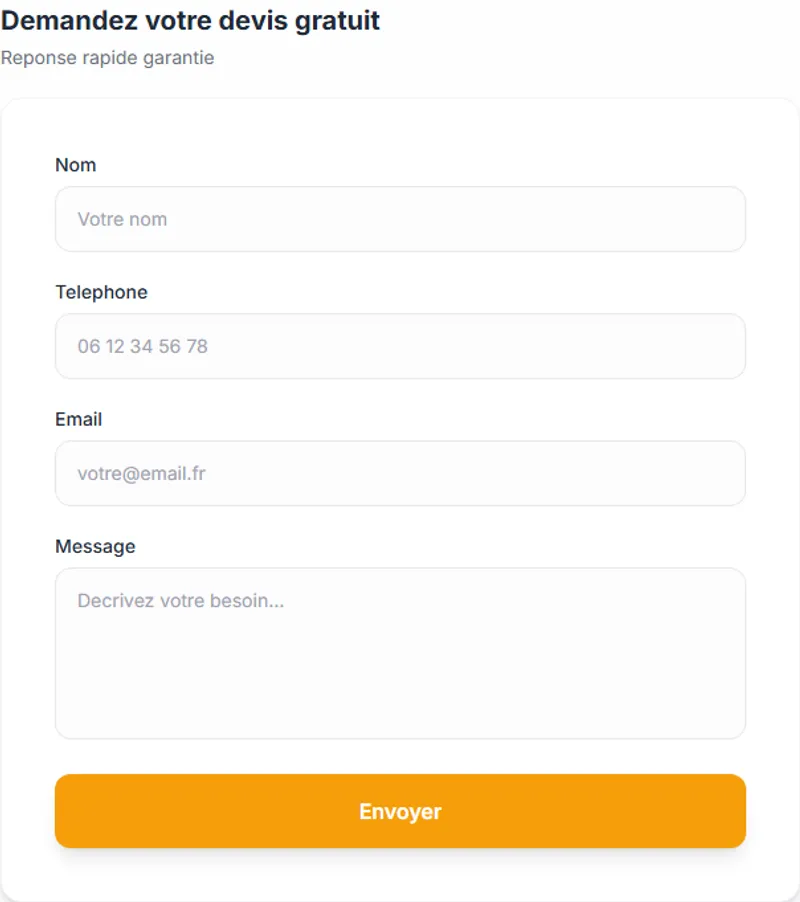 Formulaire de contact