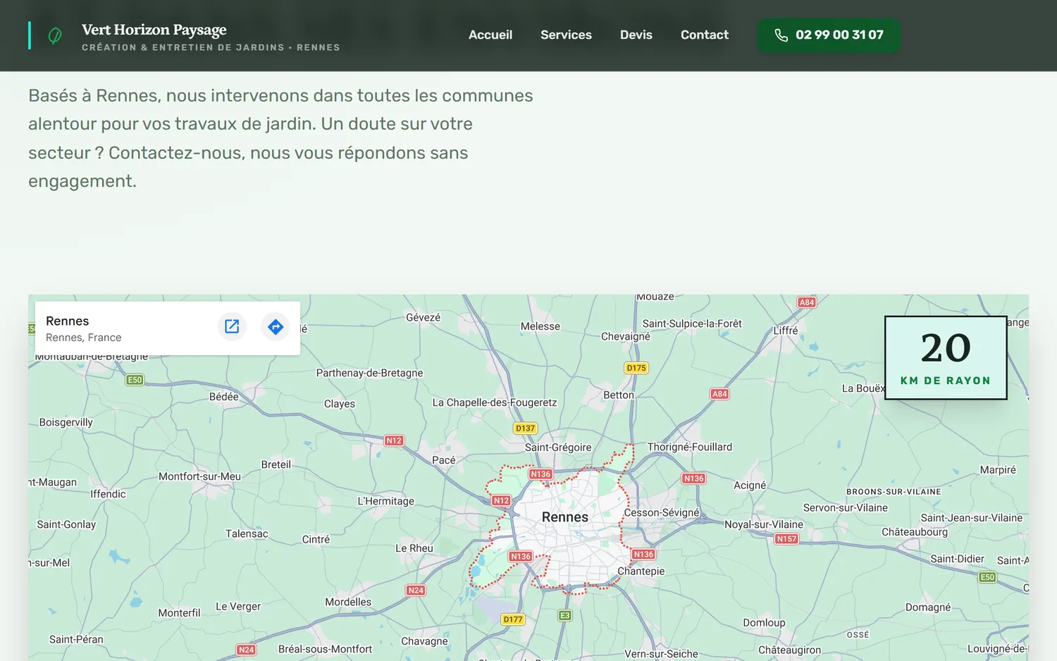 Zone d'intervention
