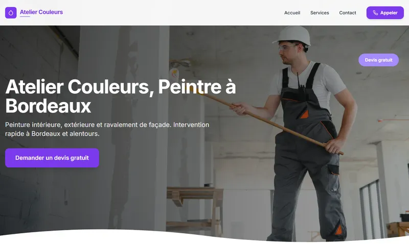 Aperçu site peintre