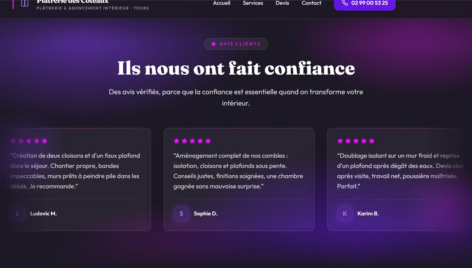 Vos avis Google en vitrine