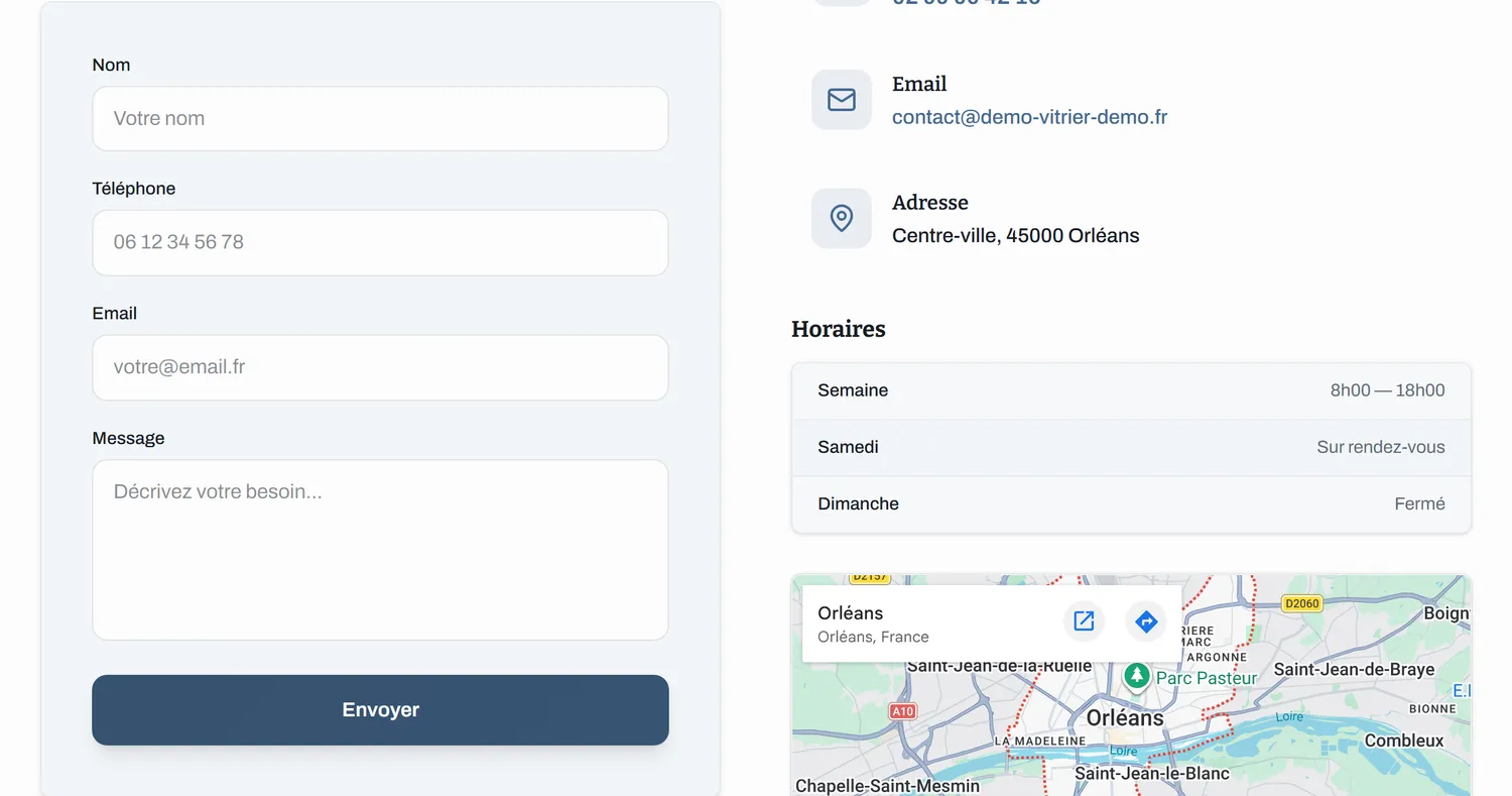 Formulaire de contact